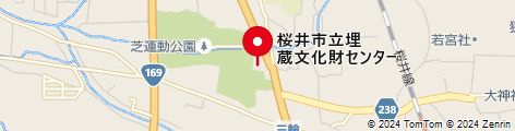 桜井市三輪遺跡の地図